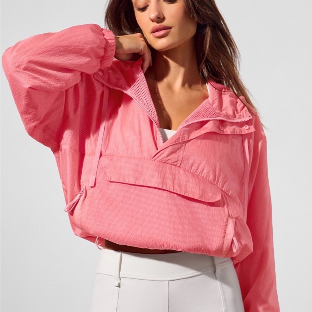 {Euc} Fabletics Ripstop Pullover Hooded Windbreak… - image 2